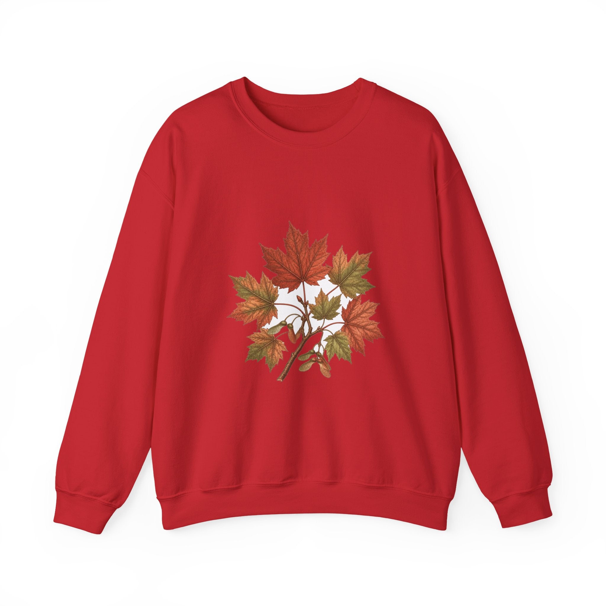 Matching Couple Sweatshirt - Cherry Blossom & Maple Leaf Matching Couple Comfort Colors Crew Vintage Art His Hers Honeymoon Gift - Design B
