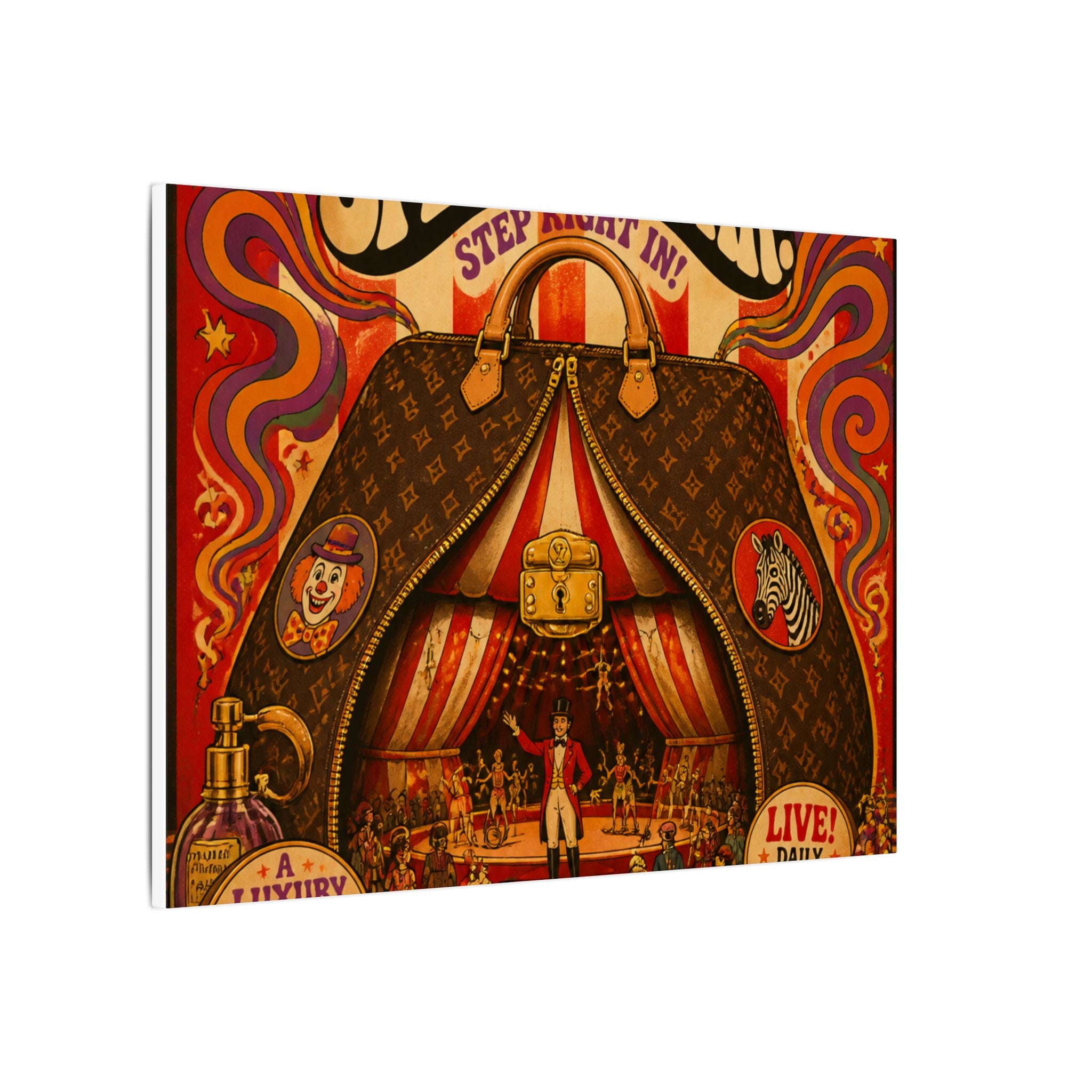 Handbag Big Top Wall Art Canvas 24×36 Psychedelic Dining Room Decor Maximalist Print