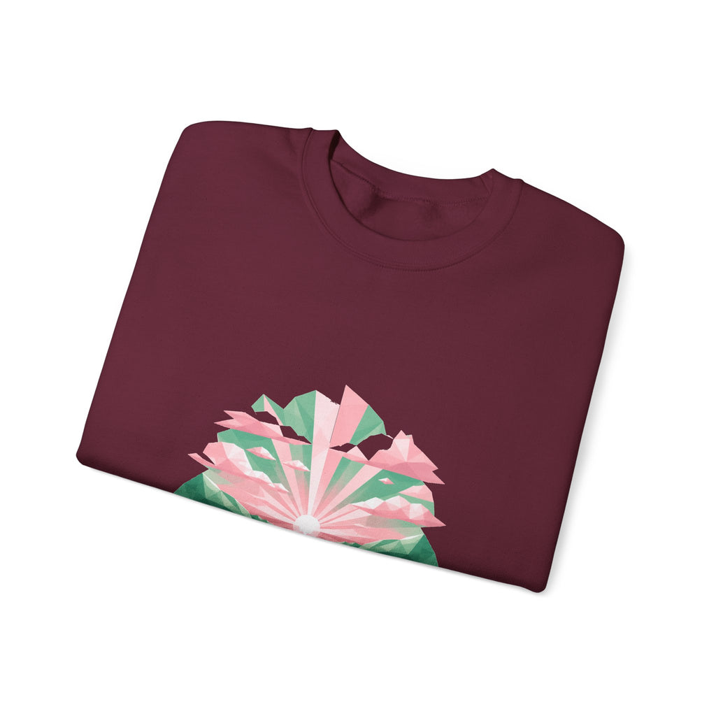 Matching Couple Sweatshirt - Sunrise & Sunset Matching Couple Crewneck Sweatshirt Geometric Art His Hers Couple Gift - Design A