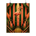 Flamingo Tightrope Wall Art Poster 18×24 Art Deco Entryway Decor Maximalist Print