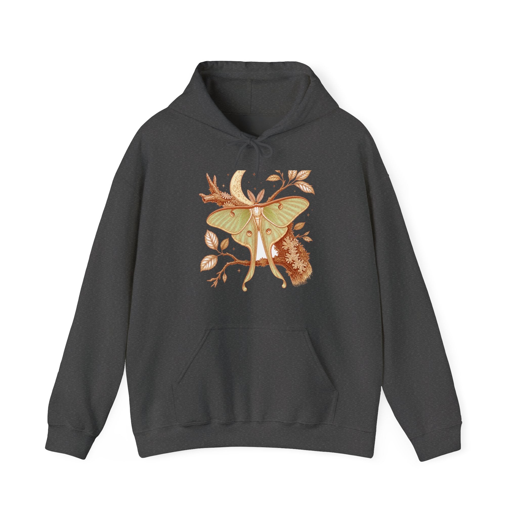 Matching Couple Sweatshirt - Butterfly & Moth Matching Couple Hooded Sweatshirt Vintage Art His Hers Wedding Gift - Design B