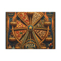 Pizza Ferris Wheel Wall Art Canvas 24×36 Baroque Studio Decor Maximalist Print