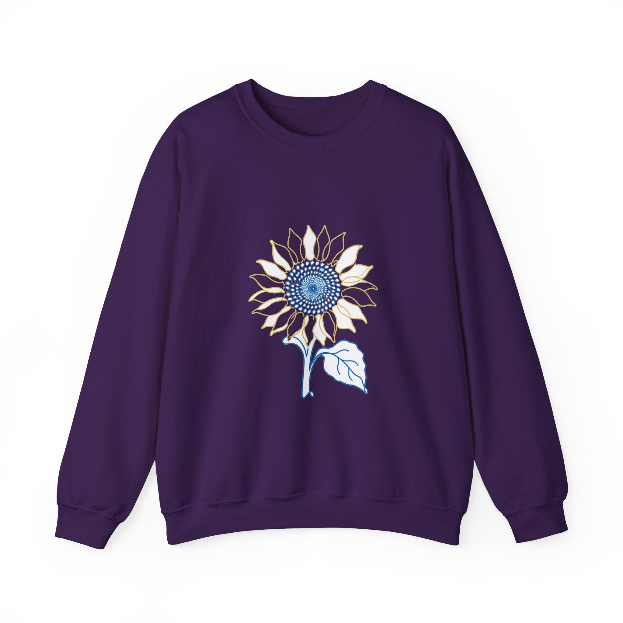 Matching Couple Sweatshirt - Sunflower & Moonflower Matching Couple Crewneck Sweatshirt Minimalist Art His Hers Valentine Gift - Design A