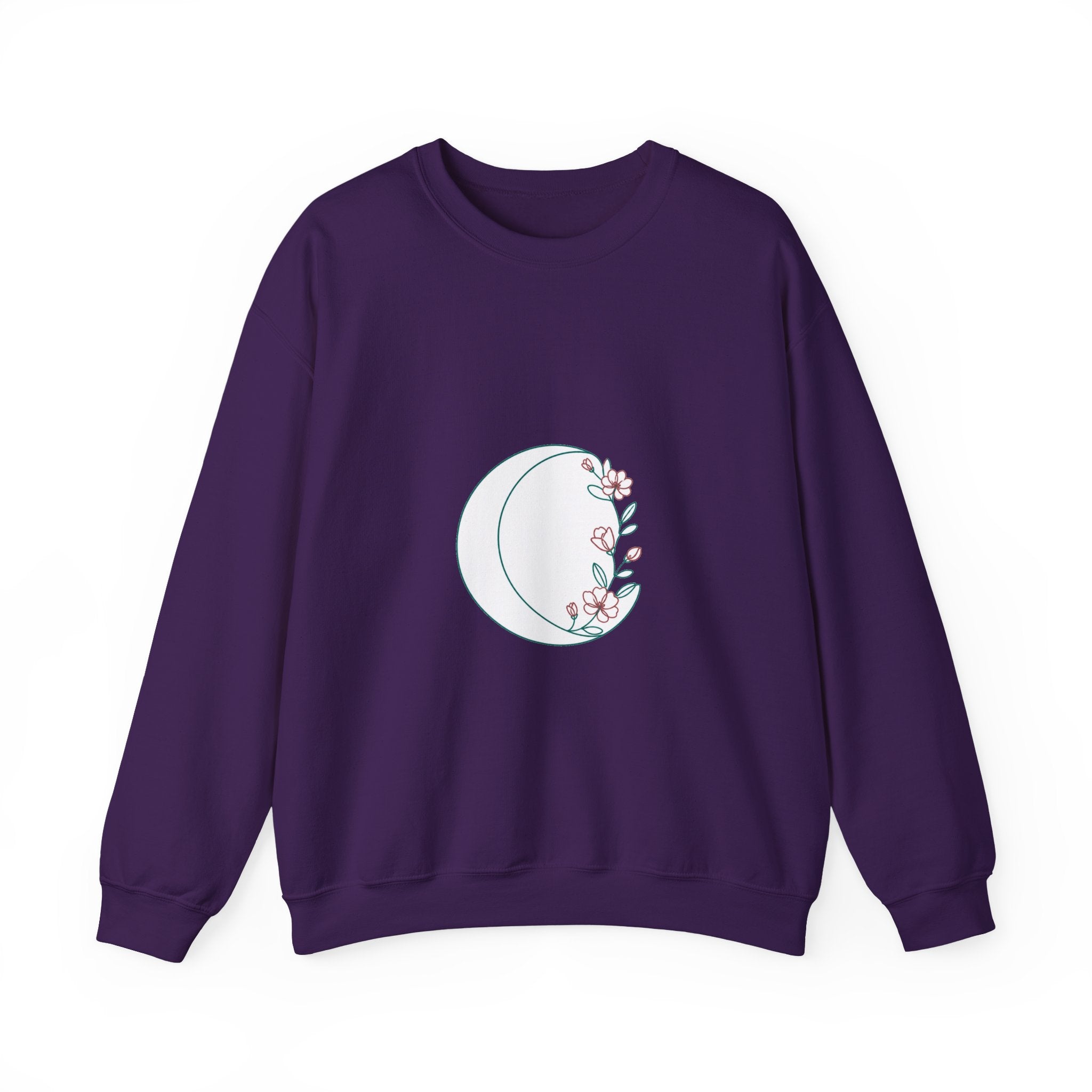 Matching Couple Sweatshirt - Waxing & Waning Moon Matching Couple Premium Fleece Sweatshirt Minimalist Art His Hers Christmas Gift - Design A