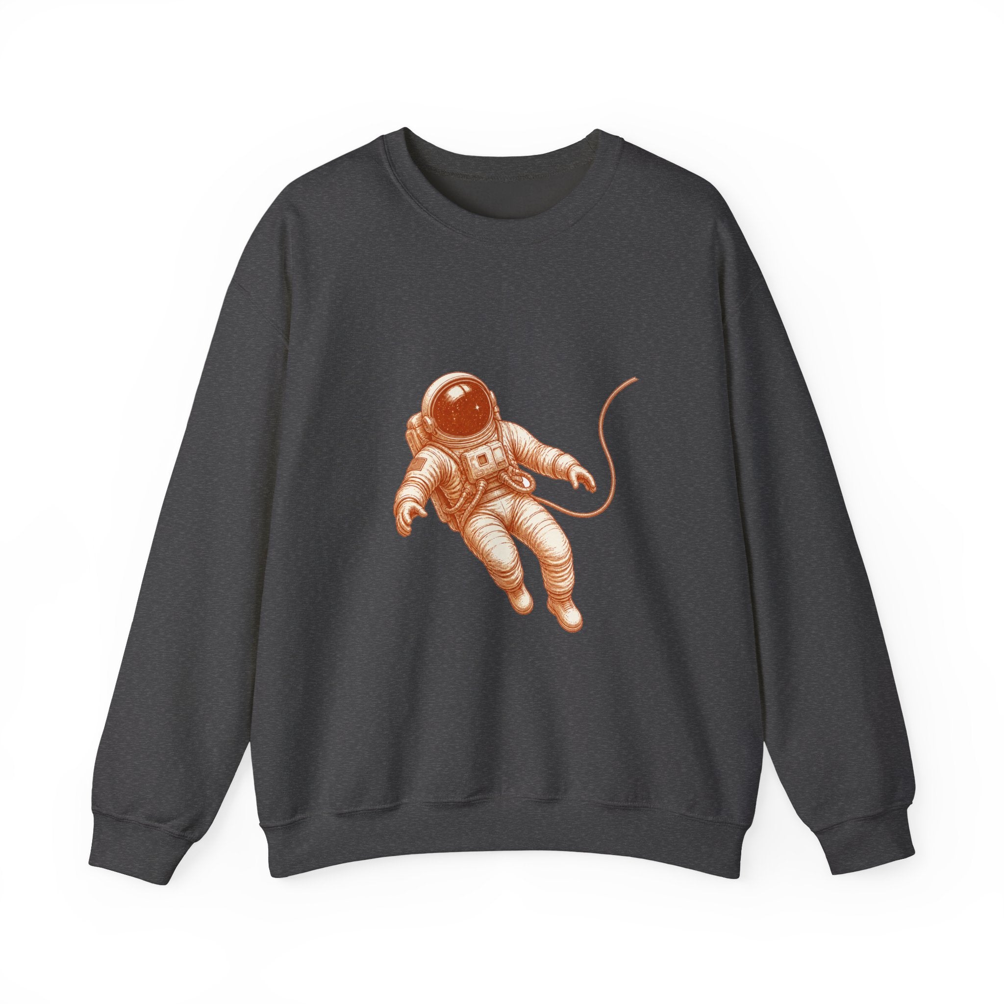 Matching Couple Sweatshirt - Astronaut & Planet Matching Couple Comfort Colors Crew Vintage Art His Hers Honeymoon Gift - Design A