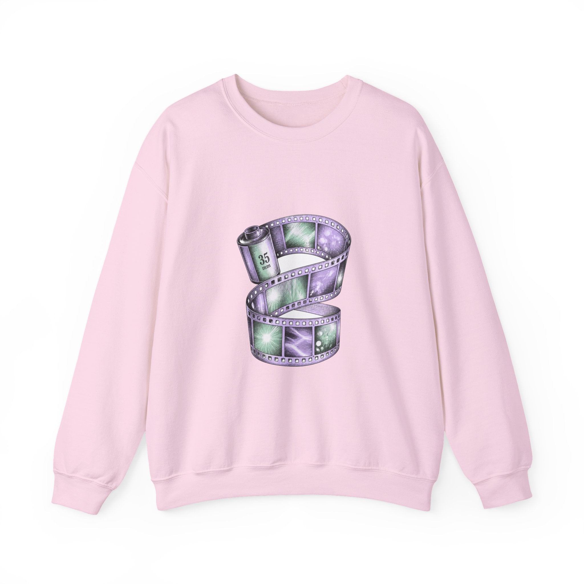 Matching Couple Sweatshirt - Camera & Film Matching Couple Comfort Colors Crew Hand-Drawn Art His Hers Anniversary Gift - Design B
