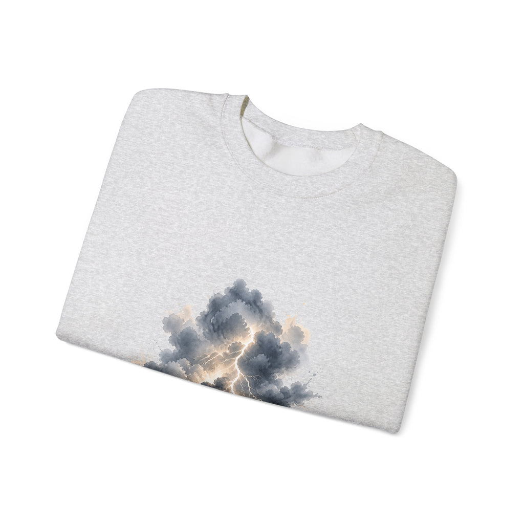 Matching Couple Sweatshirt - Storm & Rainbow Matching Couple Crewneck Sweatshirt Watercolor Art His Hers Engagement Gift - Design A