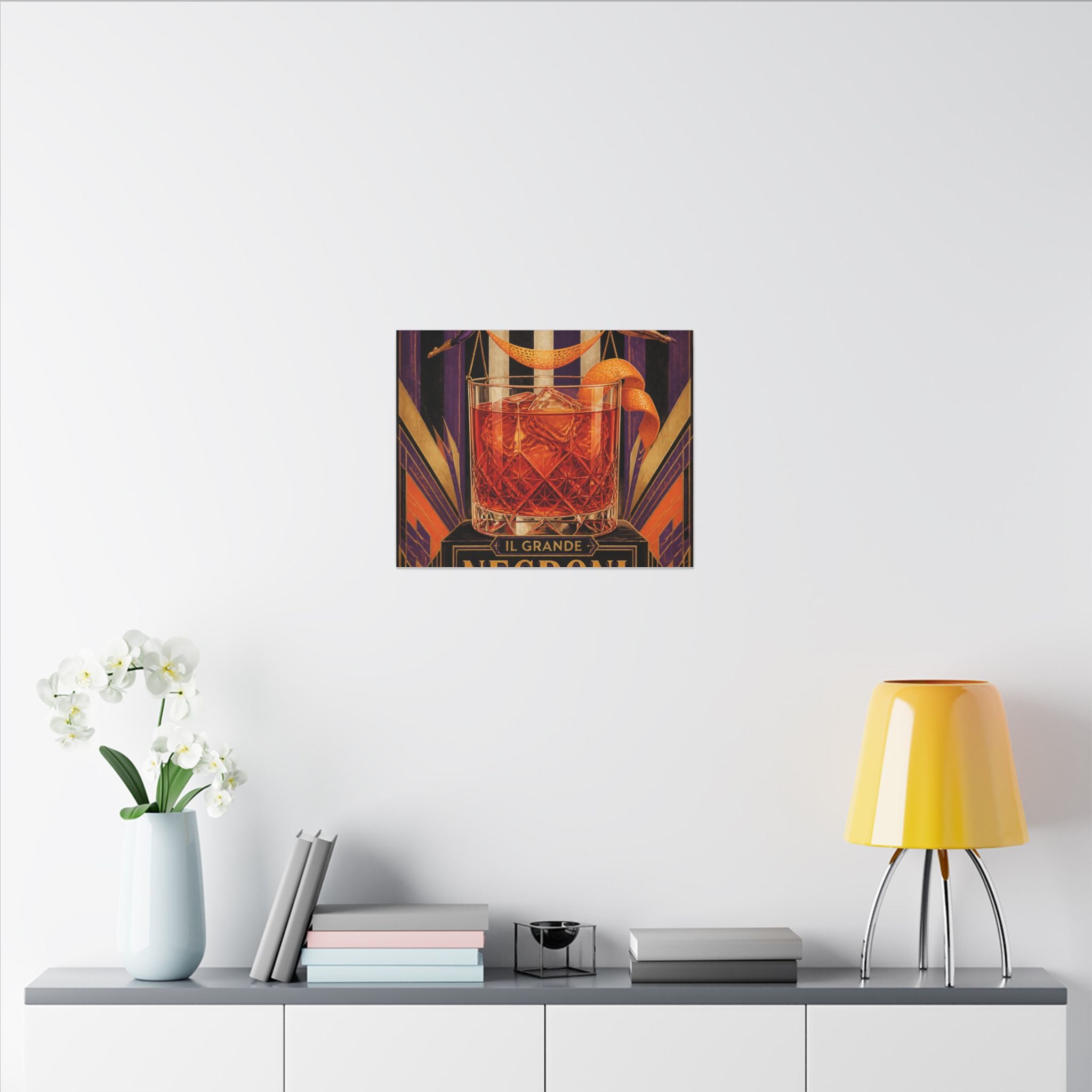 Negroni Trapeze Act Wall Art Canvas 16×20 Art Deco Entryway Decor Maximalist Print