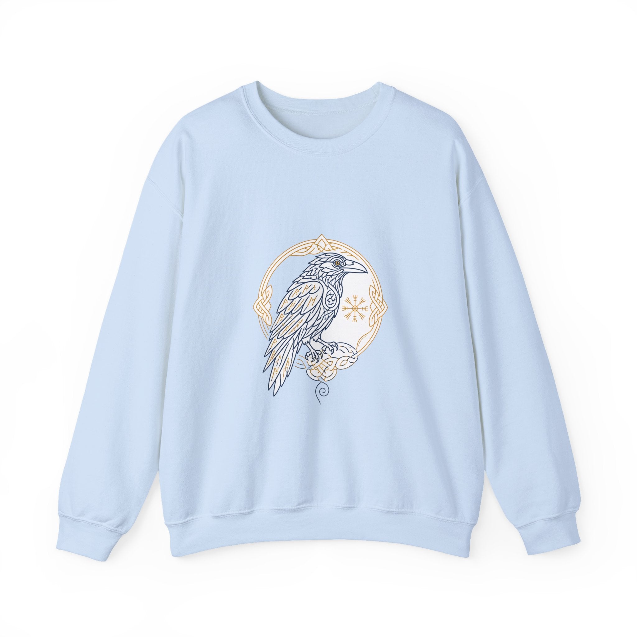 Matching Couple Sweatshirt - Huginn & Muninn Matching Couple Premium Fleece Sweatshirt Minimalist Art His Hers Christmas Gift - Design A