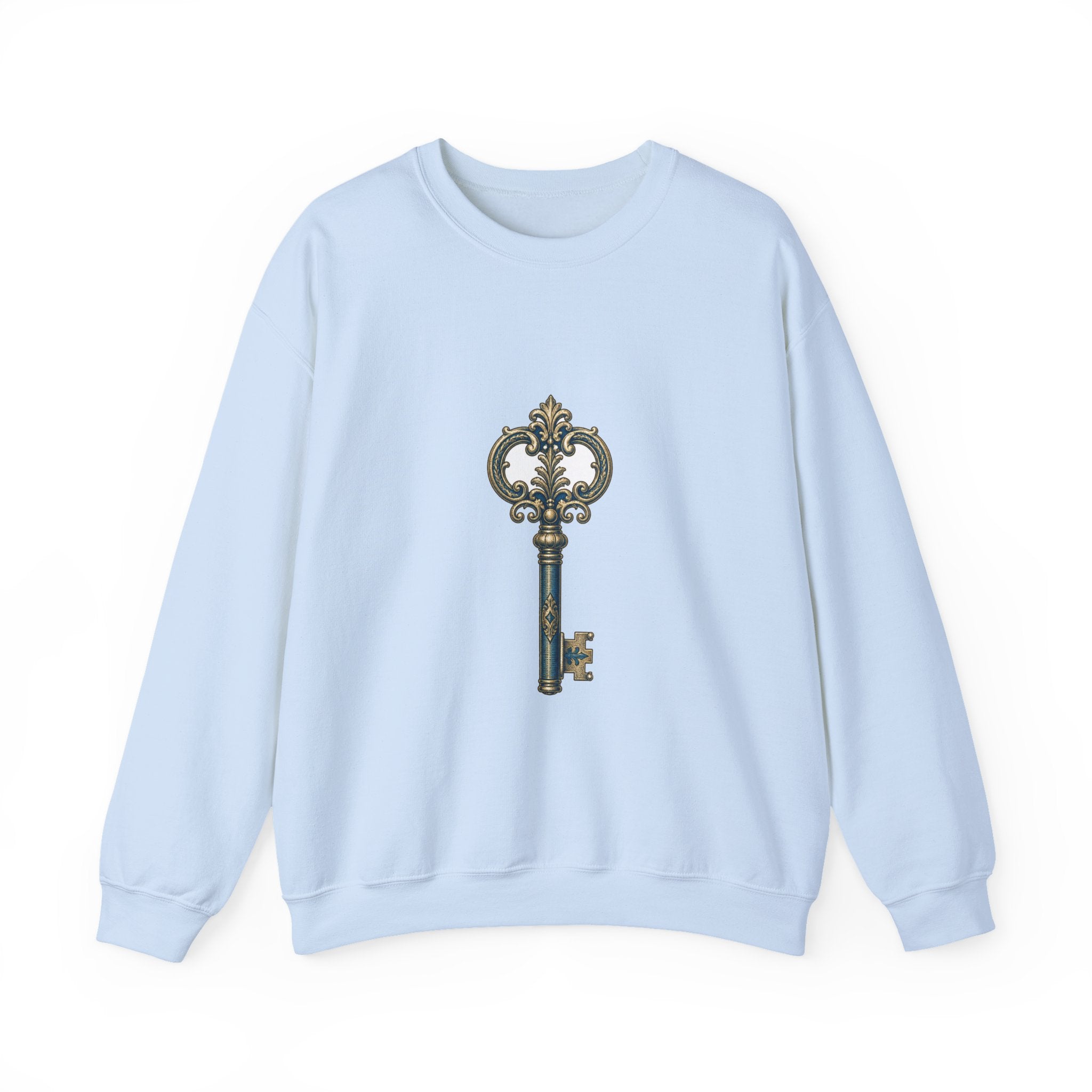 Matching Couple Sweatshirt - Key & Lock Matching Couple Crewneck Sweatshirt Vintage Art His Hers Wedding Gift - Design A