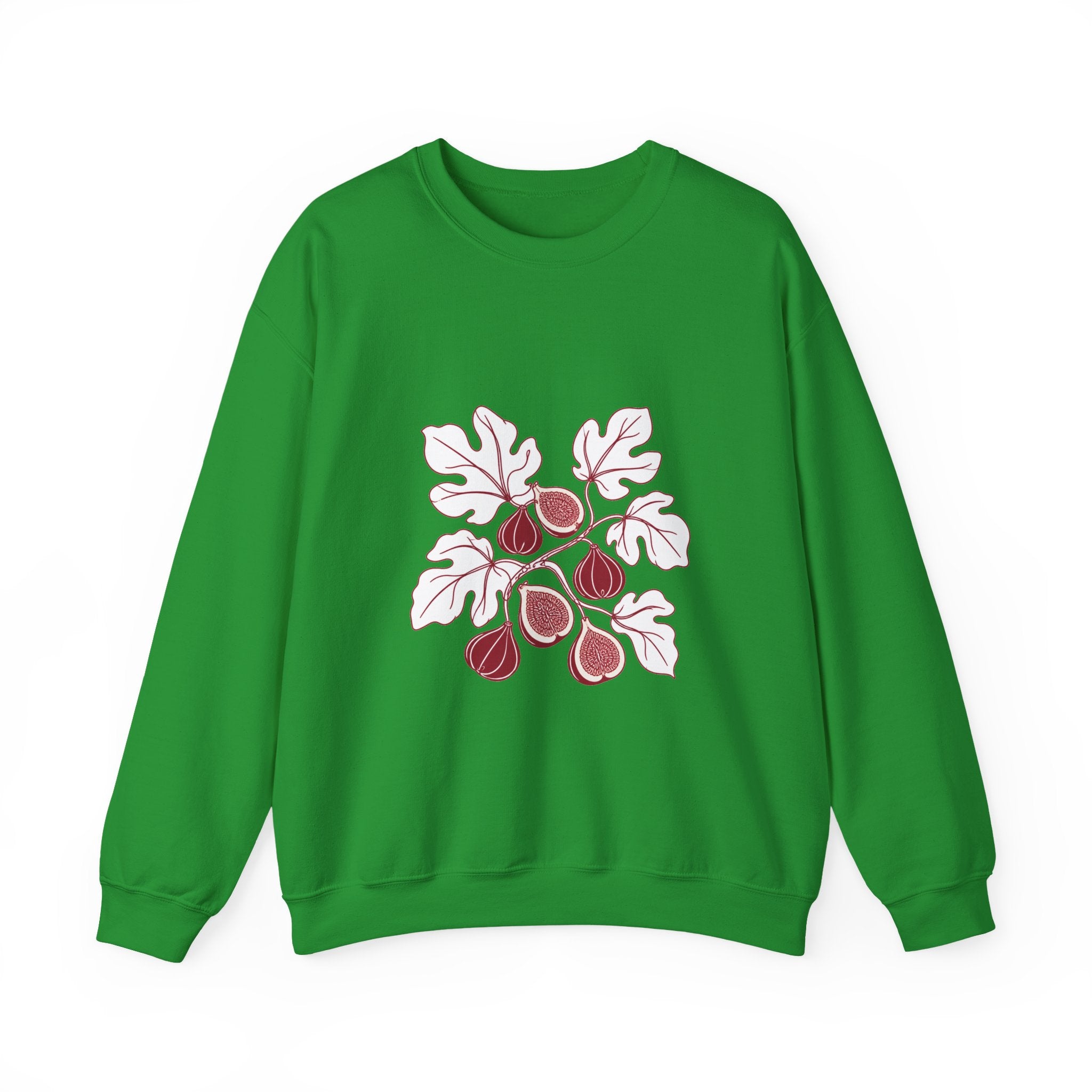 Matching Couple Sweatshirt - Olive Branch & Fig Matching Couple Crewneck Sweatshirt Minimalist Art His Hers Valentine Gift - Design B