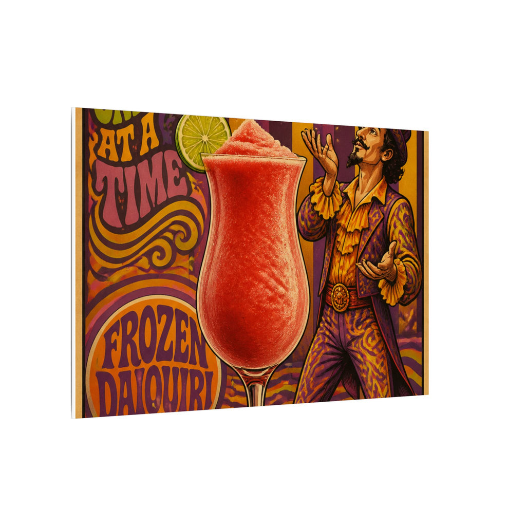 Daiquiri Fruit Juggler Wall Art Canvas 24×36 Psychedelic Dining Room Decor Maximalist Print