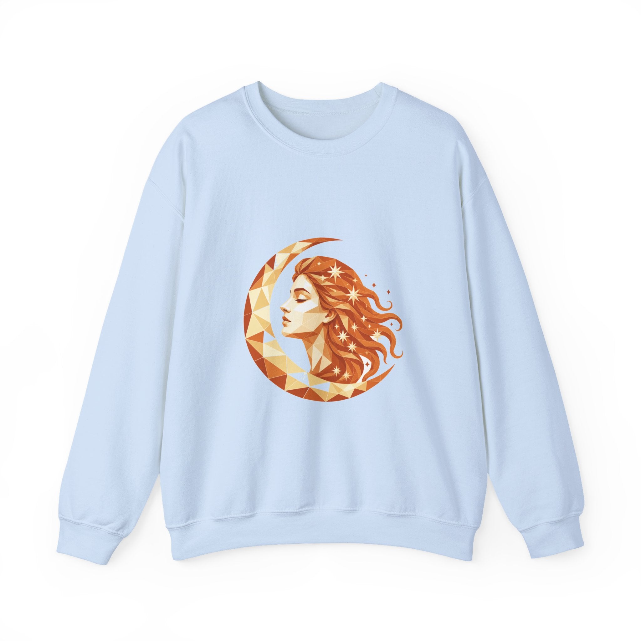 Matching Couple Sweatshirt - Helios & Selene Matching Couple Crewneck Sweatshirt Geometric Art His Hers Couple Gift - Design B