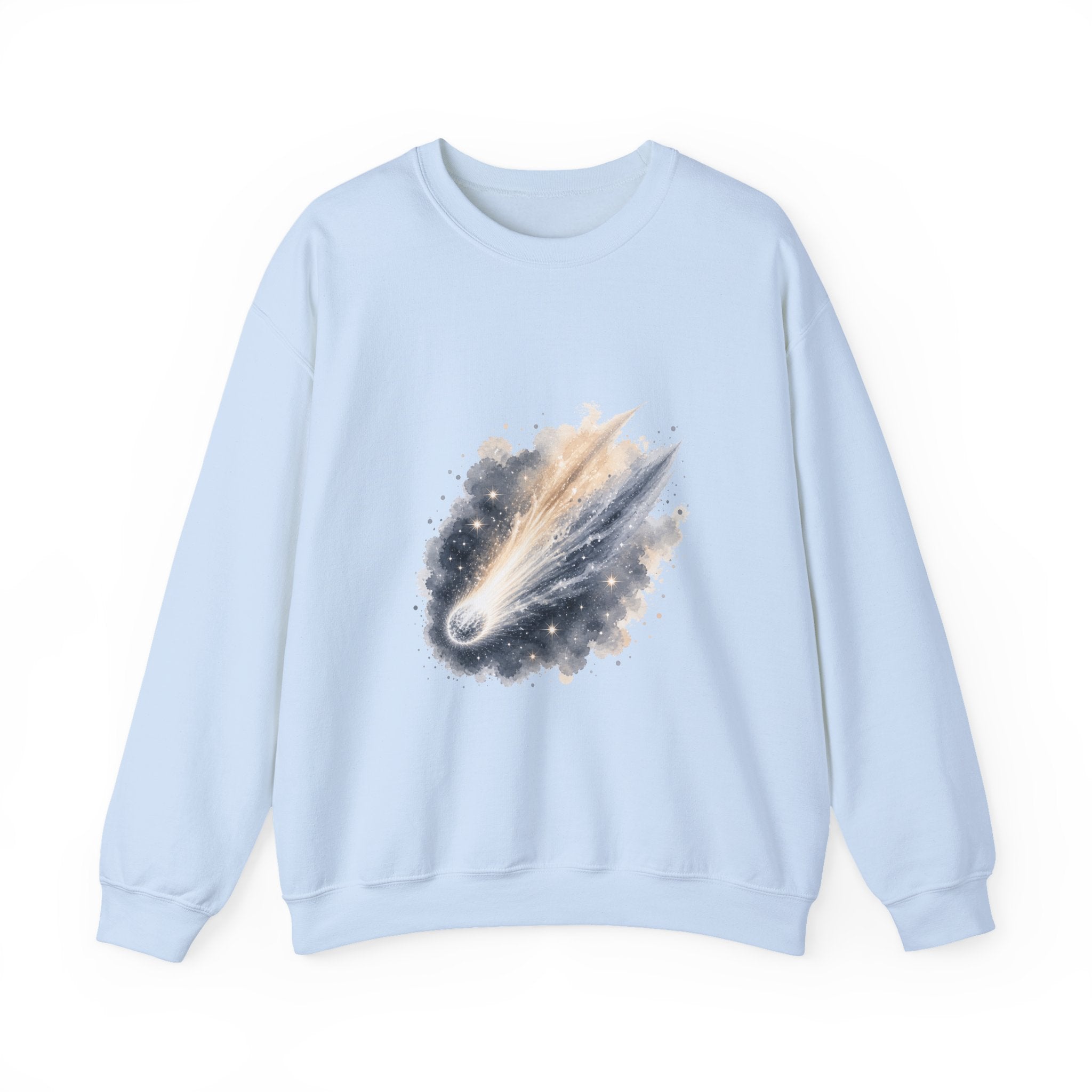 Matching Couple Sweatshirt - Comet & Asteroid Matching Couple Comfort Colors Crew Watercolor Art His Hers Birthday Gift - Design A