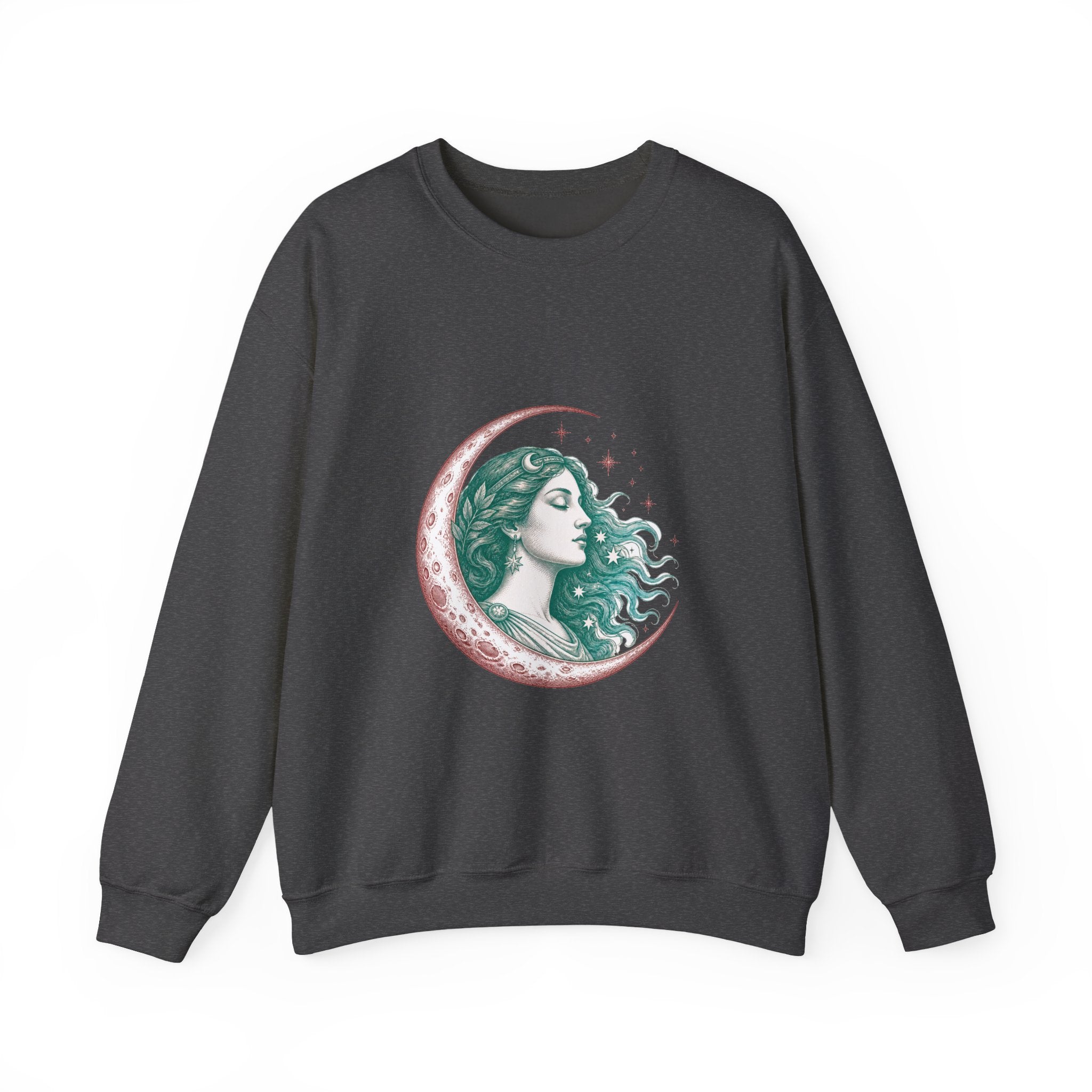Matching Couple Sweatshirt - Helios & Selene Matching Couple Comfort Colors Crew Vintage Art His Hers Honeymoon Gift - Design B
