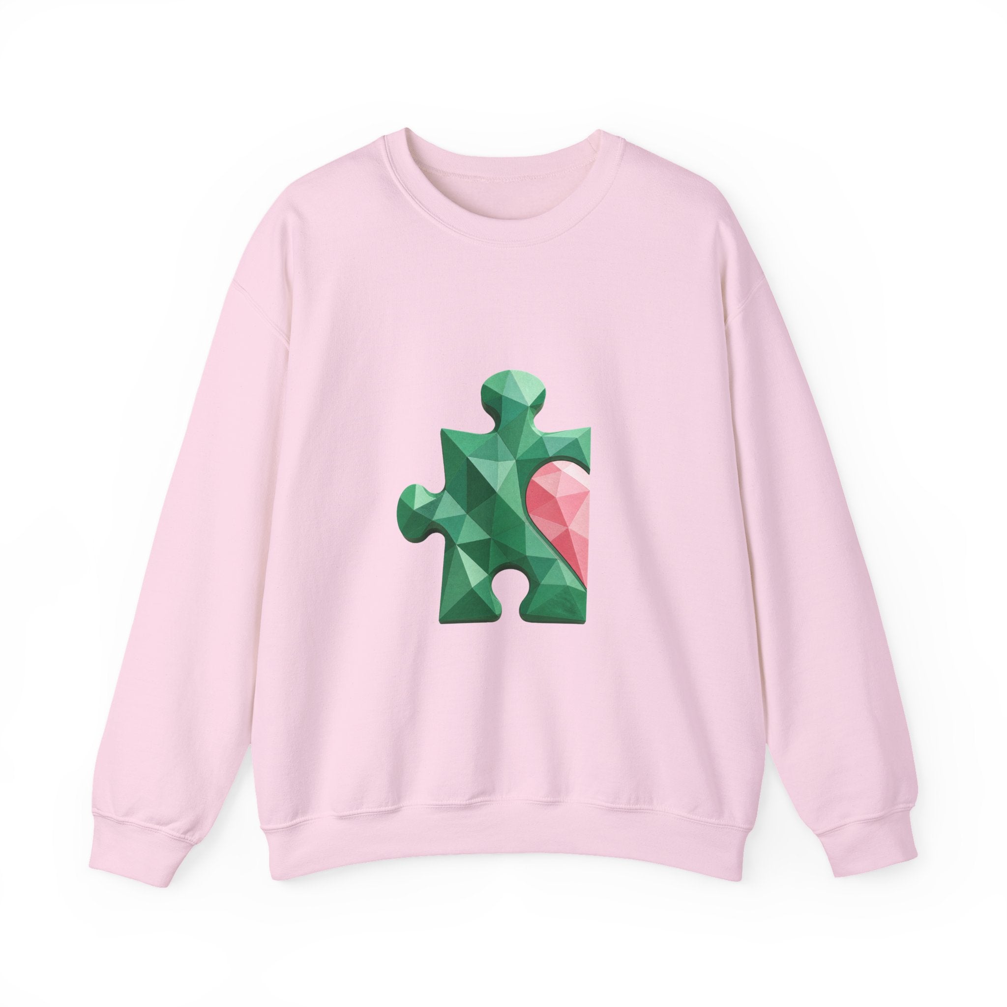 Matching Couple Sweatshirt - Puzzle Pieces Matching Couple Crewneck Sweatshirt Geometric Art His Hers Couple Gift - Design A