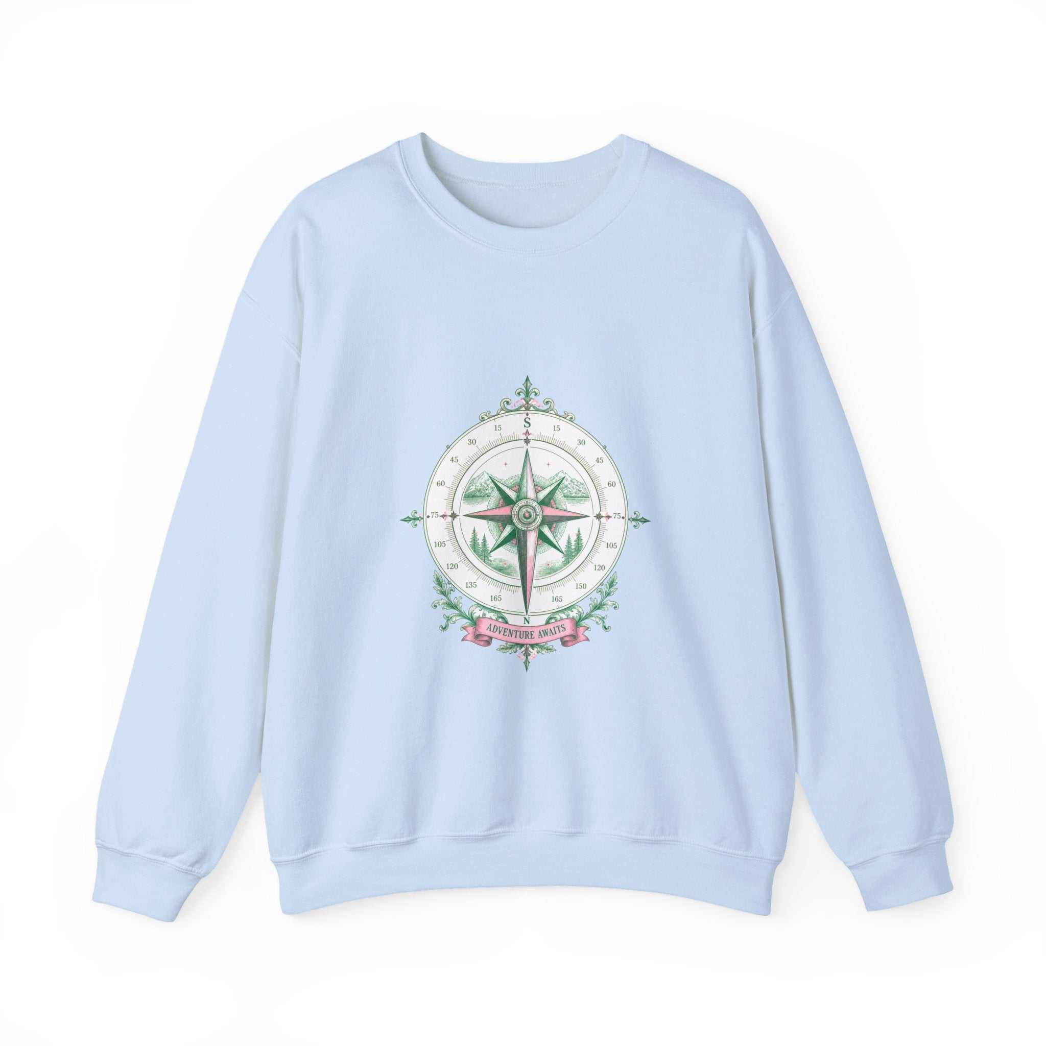 Matching Couple Sweatshirt - Compass North & South Matching Couple Premium Fleece Sweatshirt Vintage Art His Hers Honeymoon Gift - Design B