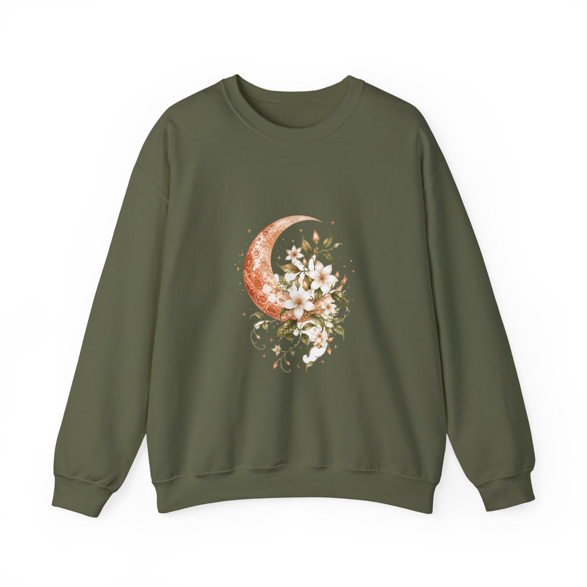 Matching Couple Sweatshirt - Sun & Moon Matching Couple Comfort Colors Crew Watercolor Art His Hers Birthday Gift - Design A