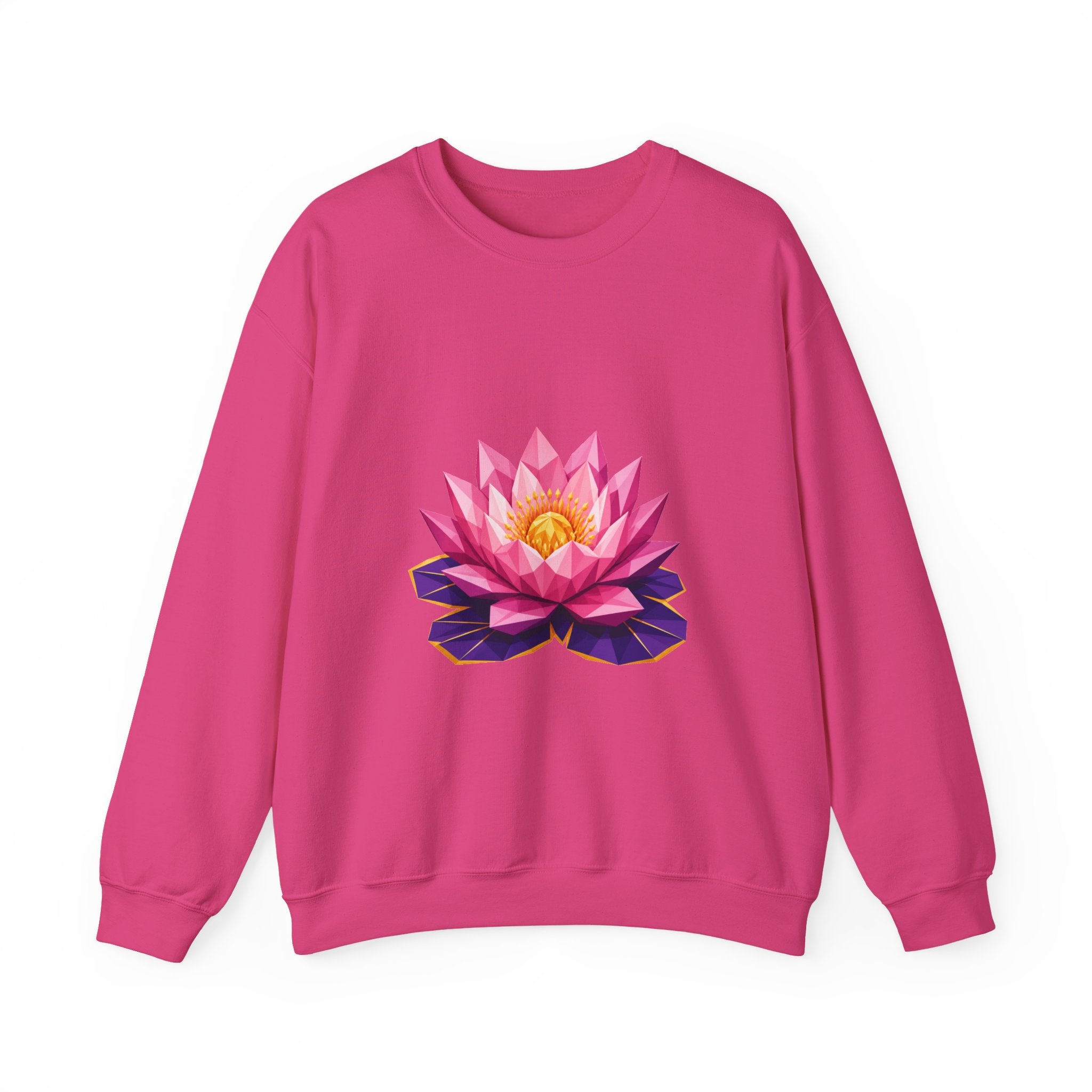 Matching Couple Sweatshirt - Open & Closed Lotus Matching Couple Comfort Colors Crew Geometric Art His Hers Love Gift - Design A