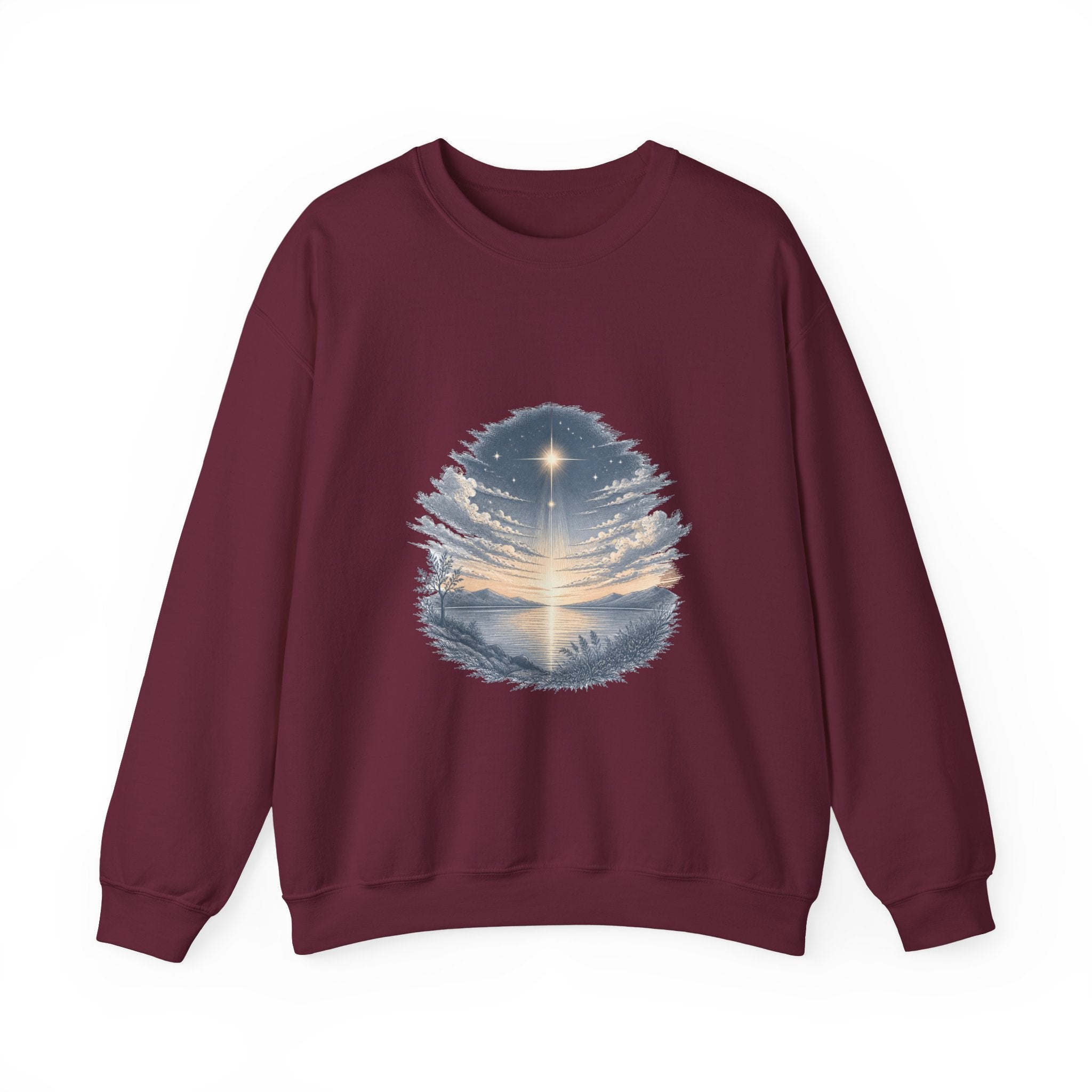 Matching Couple Sweatshirt - Evening & Morning Star Matching Couple Crewneck Sweatshirt Hand-Drawn Art His Hers Best Friend Gift - Design A