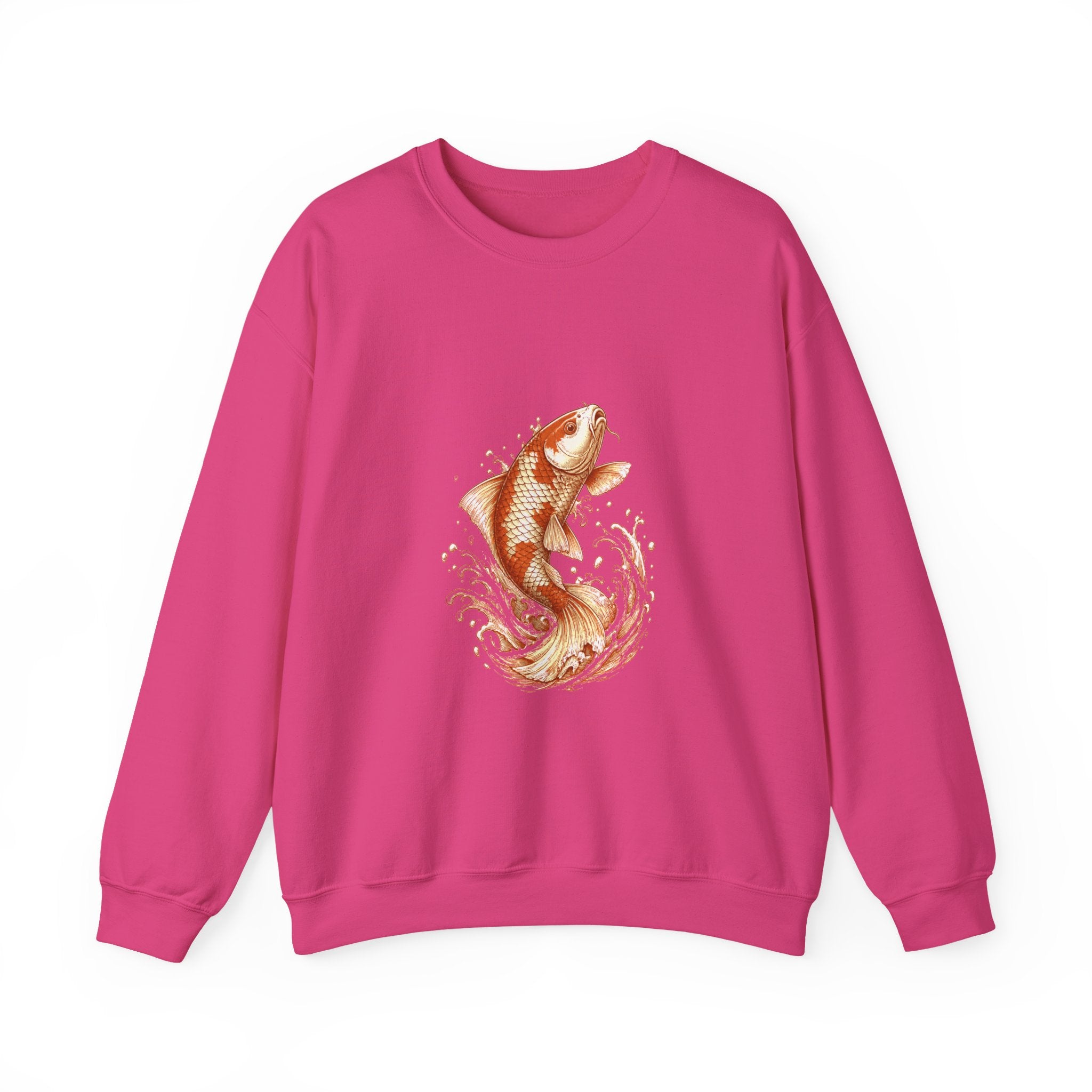 Matching Couple Sweatshirt - Koi Fish Yin Yang Matching Couple Comfort Colors Crew Hand-Drawn Art His Hers Anniversary Gift - Design A