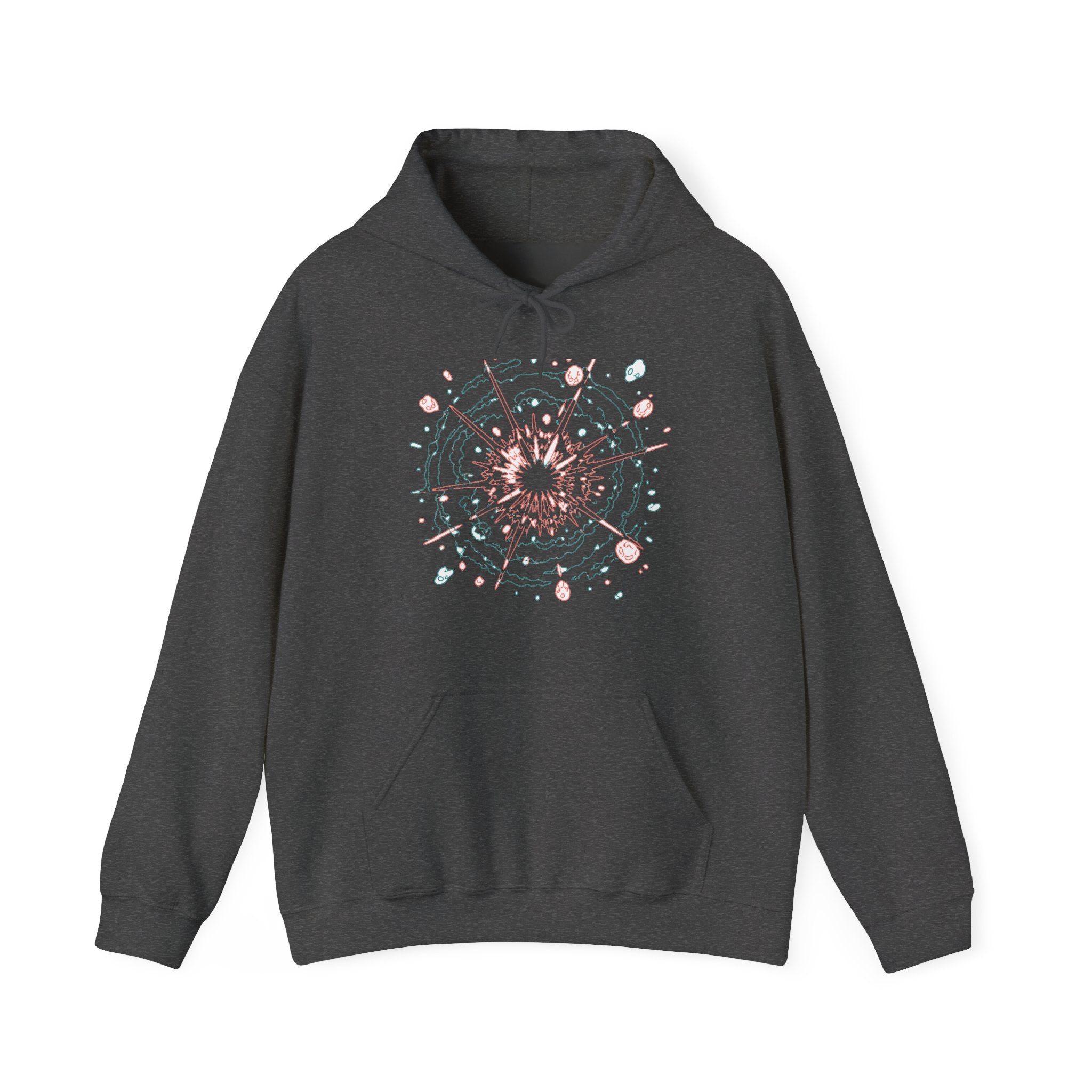 Matching Couple Sweatshirt - Galaxy & Supernova Matching Couple Hooded Sweatshirt Minimalist Art His Hers Valentine Gift - Design B