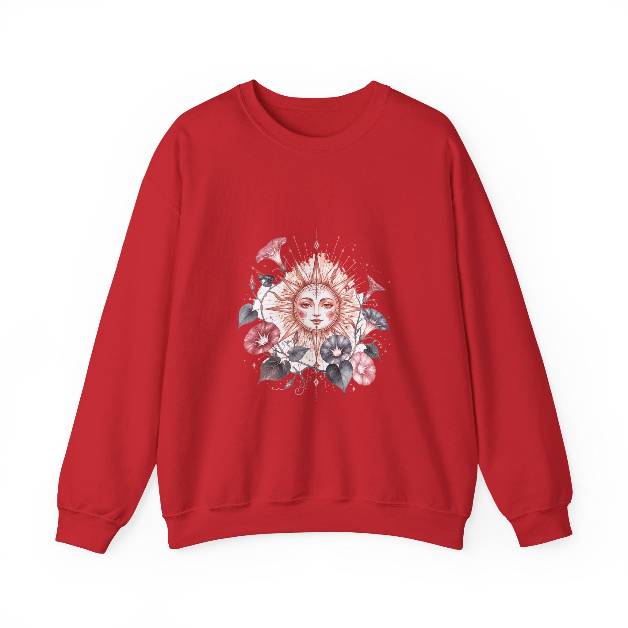 Matching Couple Sweatshirt - Sun & Moon Matching Couple Crewneck Sweatshirt Watercolor Art His Hers Engagement Gift - Design B