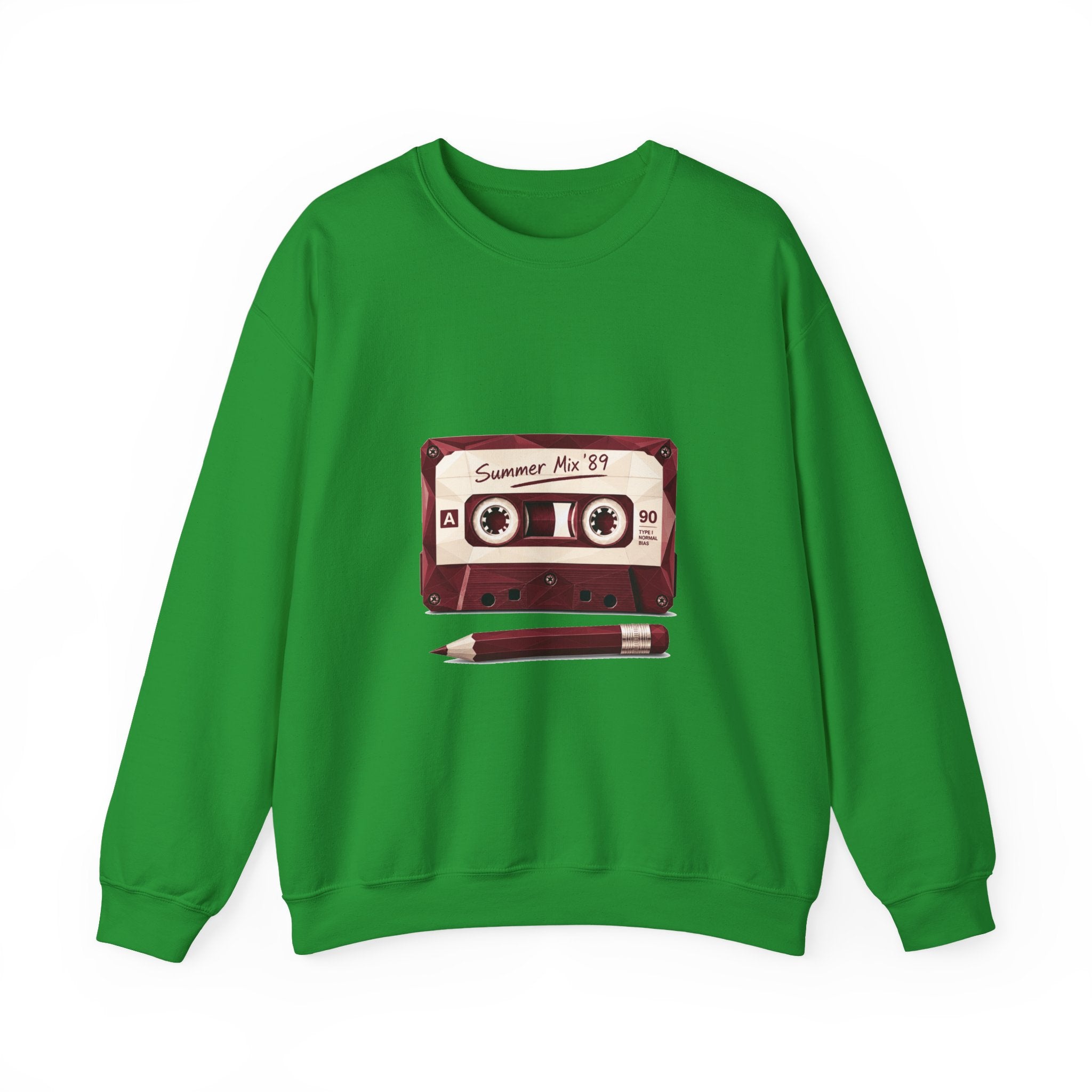 Matching Couple Sweatshirt - Vinyl & Cassette Matching Couple Crewneck Sweatshirt Geometric Art His Hers Couple Gift - Design B