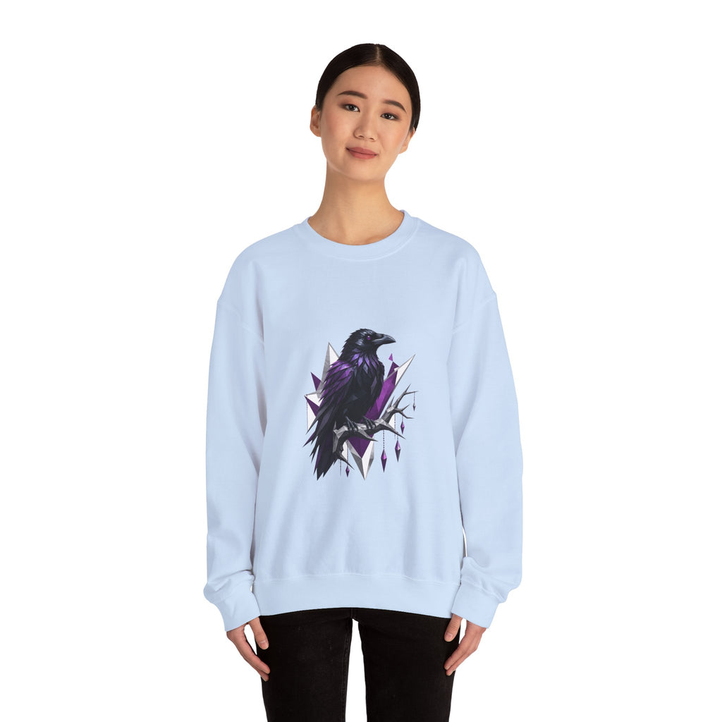 Matching Couple Sweatshirt - Raven & Swan Matching Couple Premium Fleece Sweatshirt Geometric Art His Hers Love Gift - Design A