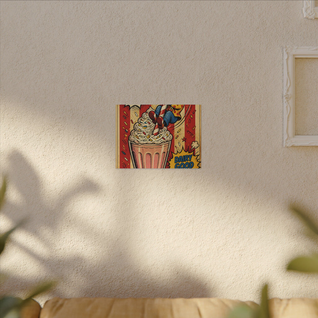 Milkshake Slide Clown Wall Art Canvas 24×36 Pop Art Restaurant Decor Maximalist Print