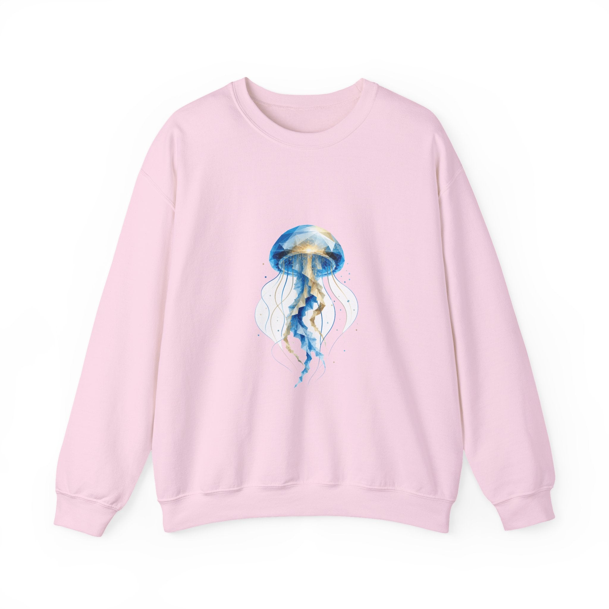 Matching Couple Sweatshirt - Octopus & Jellyfish Matching Couple Premium Fleece Sweatshirt Geometric Art His Hers Love Gift - Design B