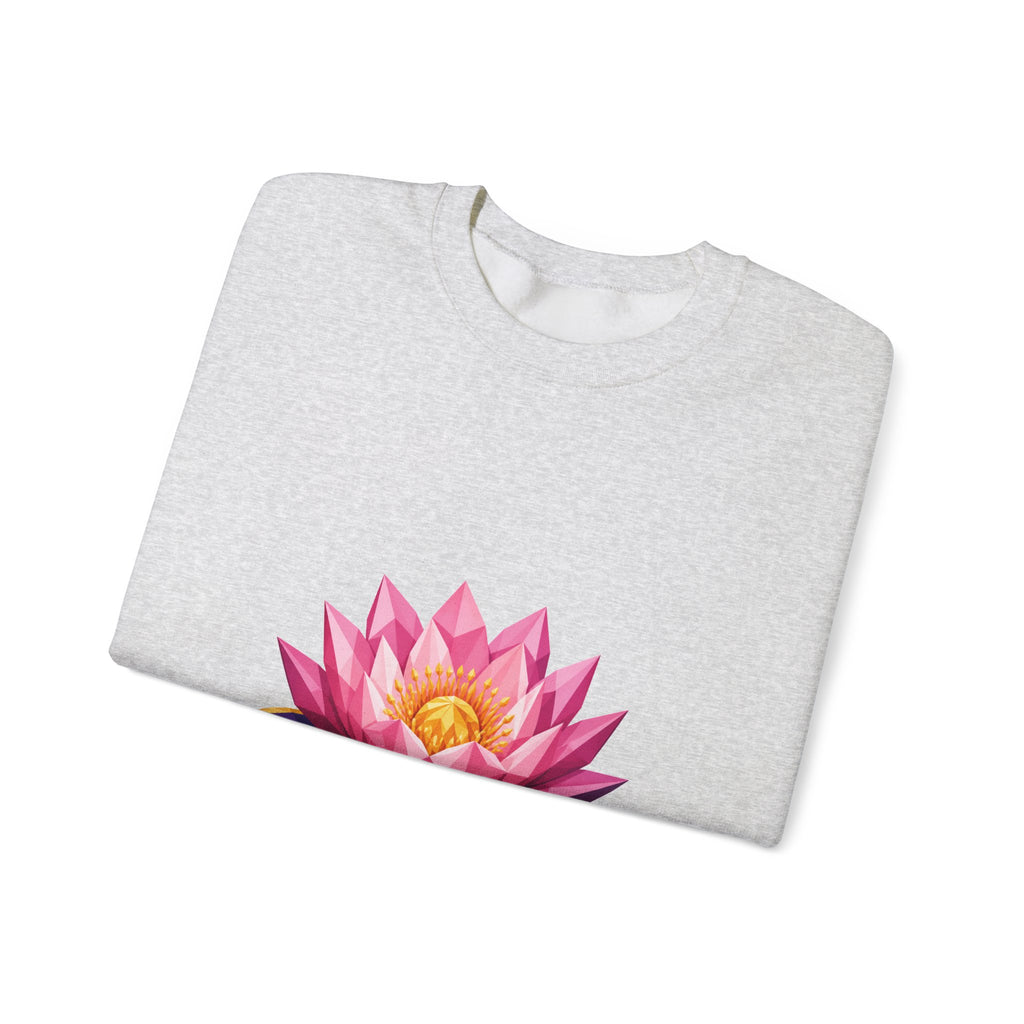 Matching Couple Sweatshirt - Open & Closed Lotus Matching Couple Comfort Colors Crew Geometric Art His Hers Love Gift - Design A