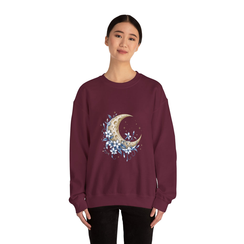 Matching Couple Sweatshirt - Sun & Moon Matching Couple Premium Fleece Sweatshirt Vintage Art His Hers Honeymoon Gift - Design A