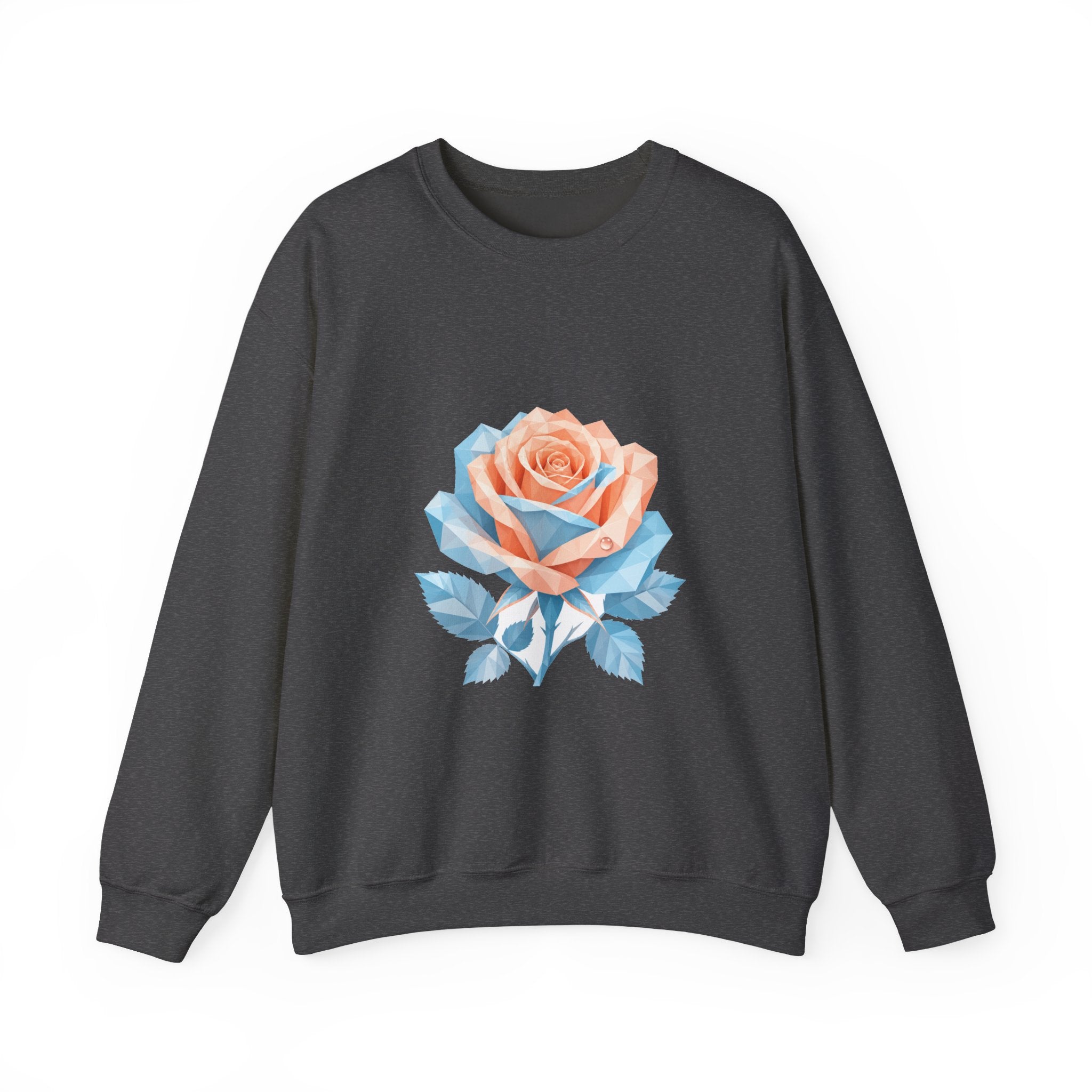 Matching Couple Sweatshirt - Rose & Thorn Matching Couple Comfort Colors Crew Geometric Art His Hers Love Gift - Design A