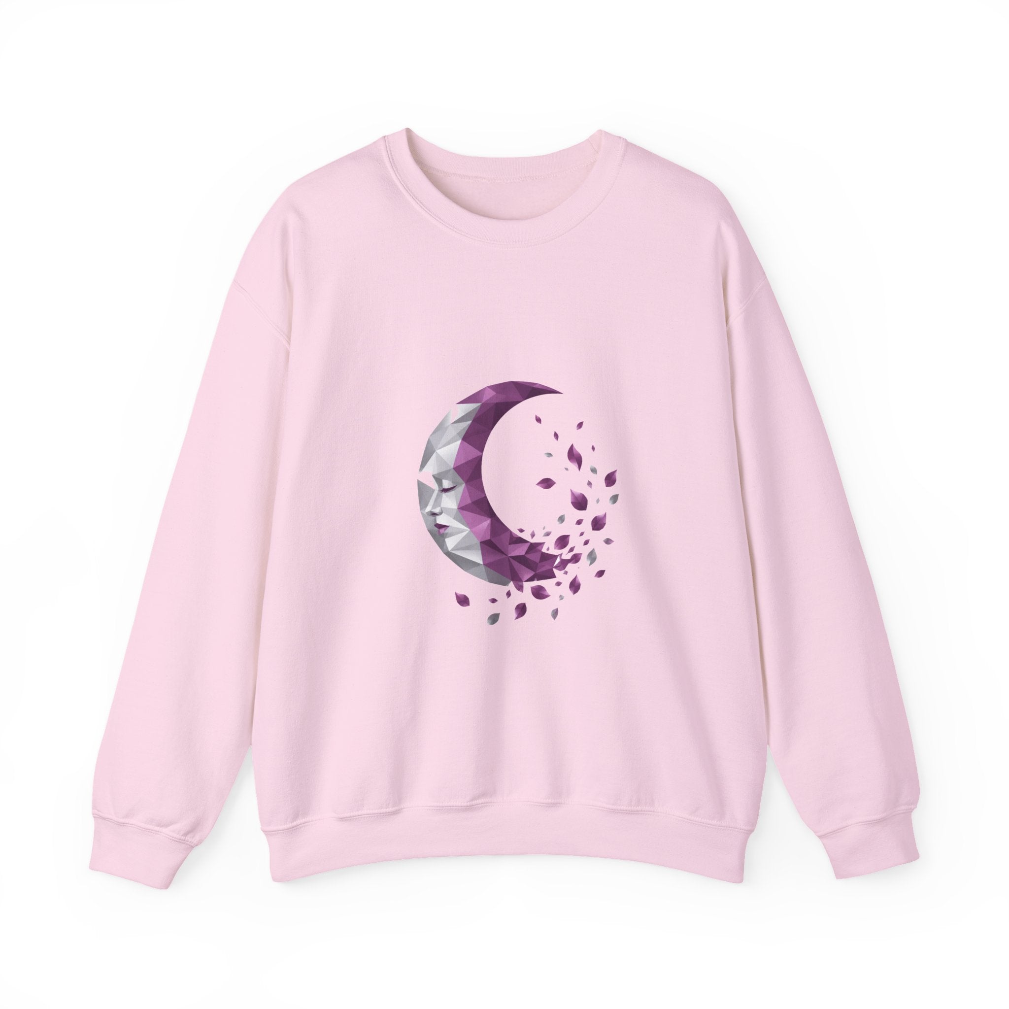 Matching Couple Sweatshirt - Waxing & Waning Moon Matching Couple Premium Fleece Sweatshirt Geometric Art His Hers Love Gift - Design B