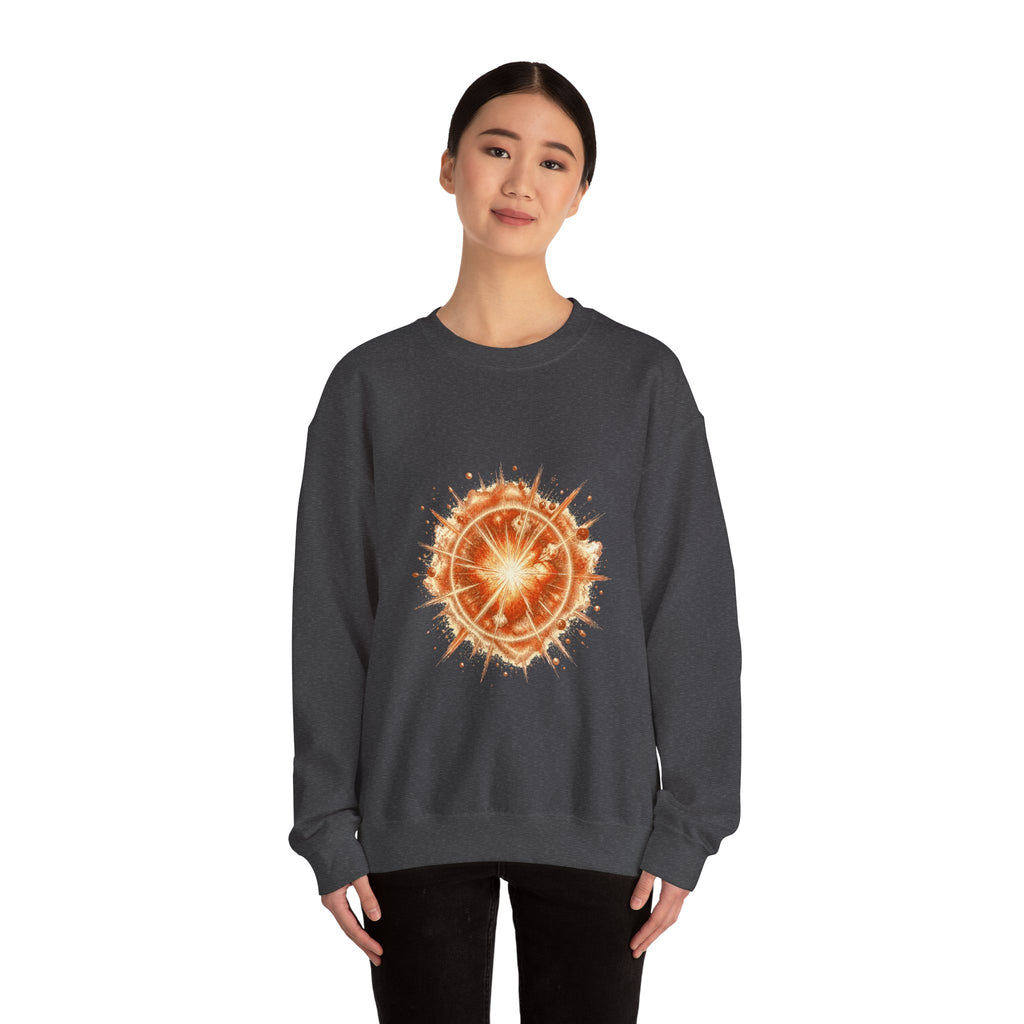 Matching Couple Sweatshirt - Galaxy & Supernova Matching Couple Crewneck Sweatshirt Hand-Drawn Art His Hers Best Friend Gift - Design B