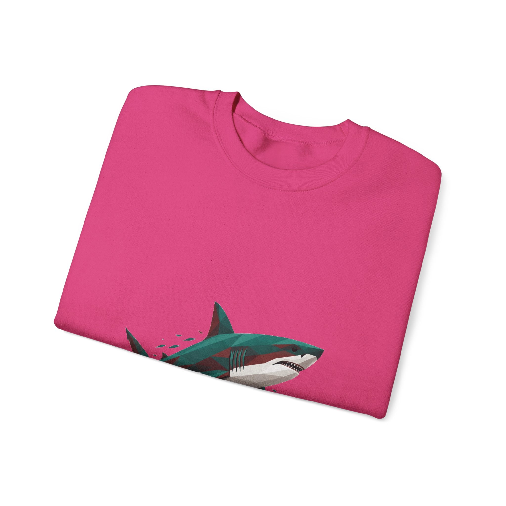 Matching Couple Sweatshirt - Shark & Dolphin Matching Couple Comfort Colors Crew Geometric Art His Hers Love Gift - Design A