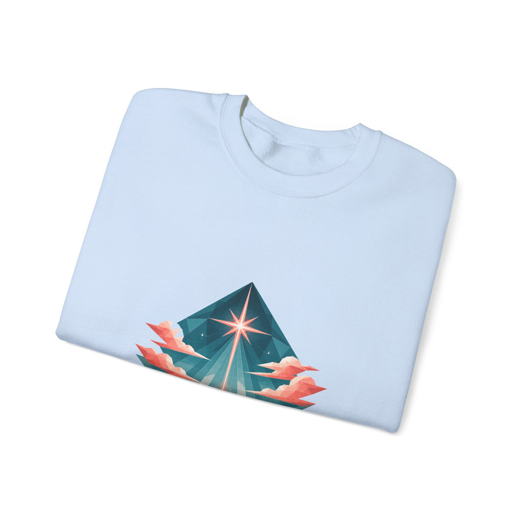 Matching Couple Sweatshirt - Evening & Morning Star Matching Couple Comfort Colors Crew Geometric Art His Hers Love Gift - Design A