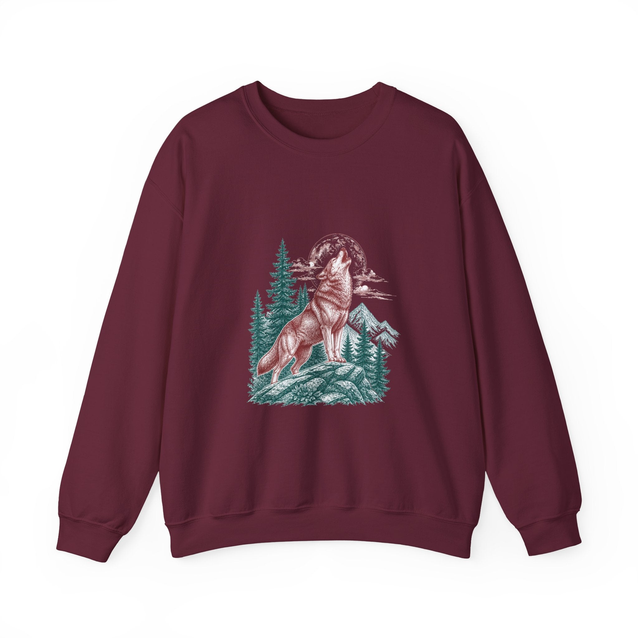 Matching Couple Sweatshirt - Wolf & Dove Matching Couple Comfort Colors Crew Vintage Art His Hers Honeymoon Gift - Design A