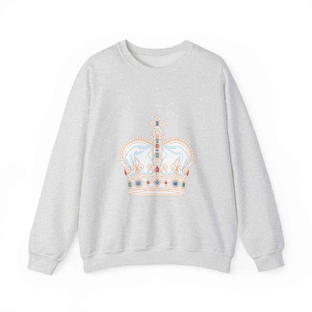 Matching Couple Sweatshirt - Crown & Shield Matching Couple Comfort Colors Crew Minimalist Art His Hers Christmas Gift - Design A