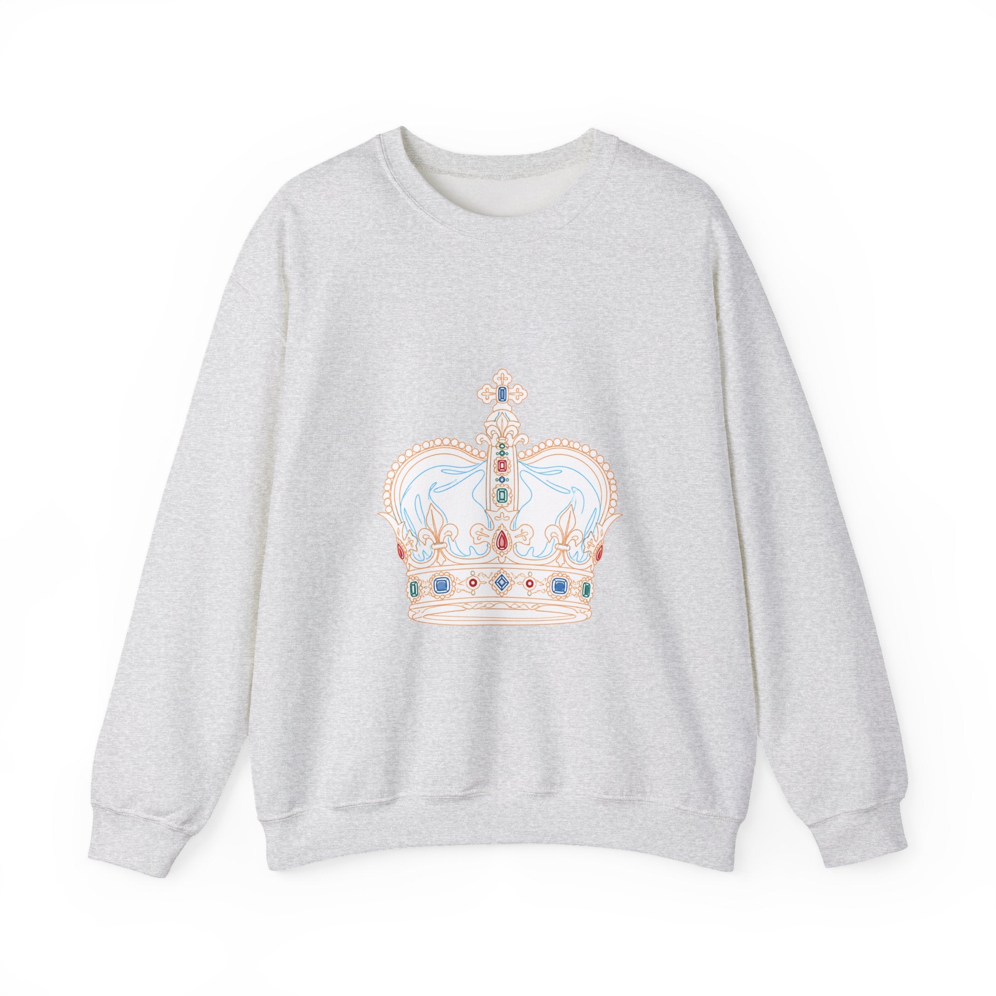 Matching Couple Sweatshirt - Crown & Shield Matching Couple Comfort Colors Crew Minimalist Art His Hers Christmas Gift - Design A