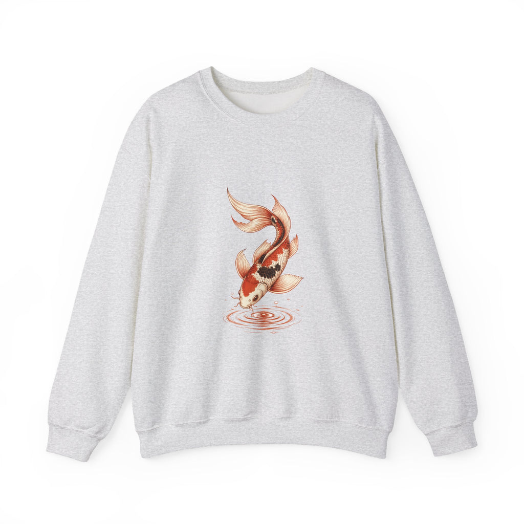 Matching Couple Sweatshirt - Koi Fish Yin Yang Matching Couple Comfort Colors Crew Hand-Drawn Art His Hers Anniversary Gift - Design B