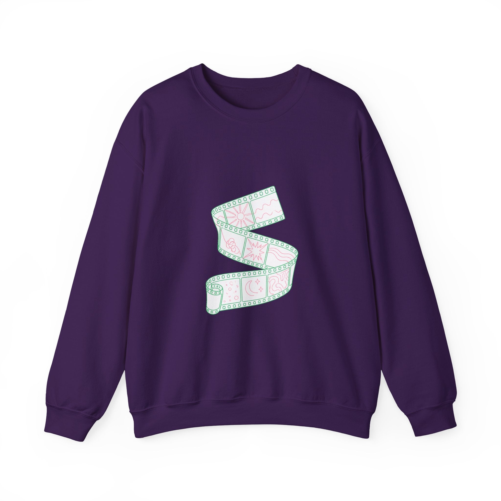 Matching Couple Sweatshirt - Camera & Film Matching Couple Crewneck Sweatshirt Minimalist Art His Hers Valentine Gift - Design B