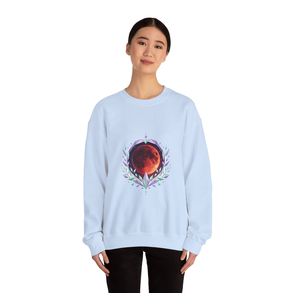 Matching Couple Sweatshirt - Solar & Lunar Eclipse Matching Couple Comfort Colors Crew Geometric Art His Hers Love Gift - Design B