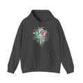 Matching Couple Sweatshirt - Robot & Heart Matching Couple Hooded Sweatshirt Geometric Art His Hers Couple Gift - Design B