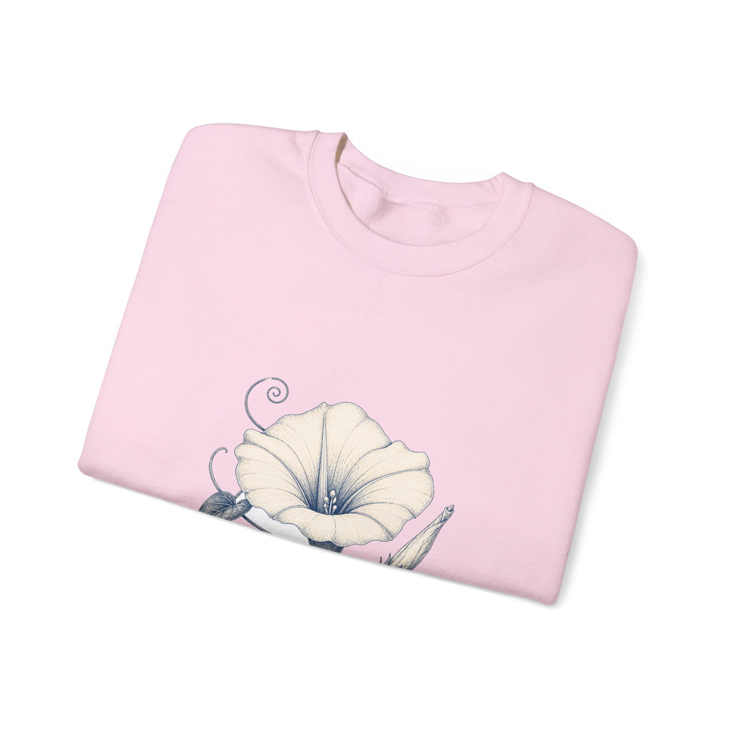 Matching Couple Sweatshirt - Sunflower & Moonflower Matching Couple Comfort Colors Crew Hand-Drawn Art His Hers Anniversary Gift - Design B