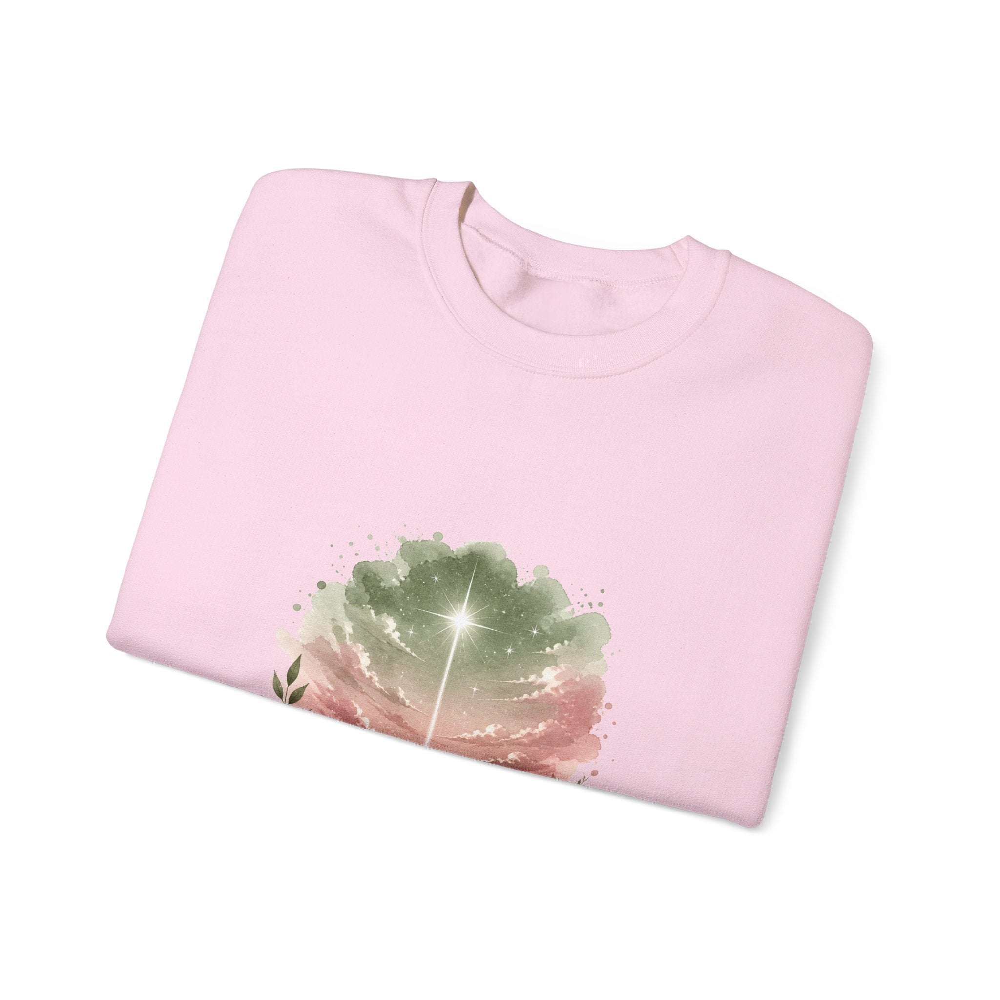 Matching Couple Sweatshirt - Evening & Morning Star Matching Couple Comfort Colors Crew Watercolor Art His Hers Birthday Gift - Design A