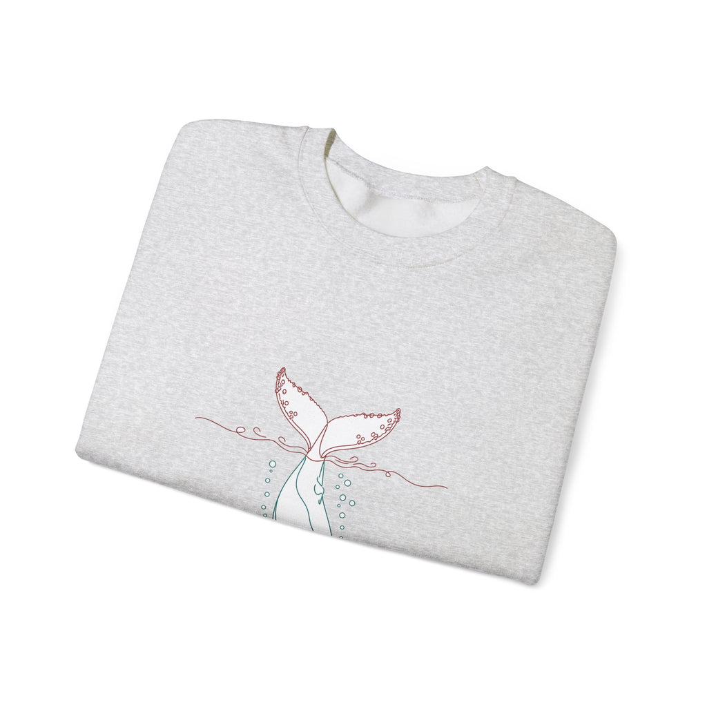 Matching Couple Sweatshirt - Eagle & Whale Matching Couple Crewneck Sweatshirt Minimalist Art His Hers Valentine Gift - Design B