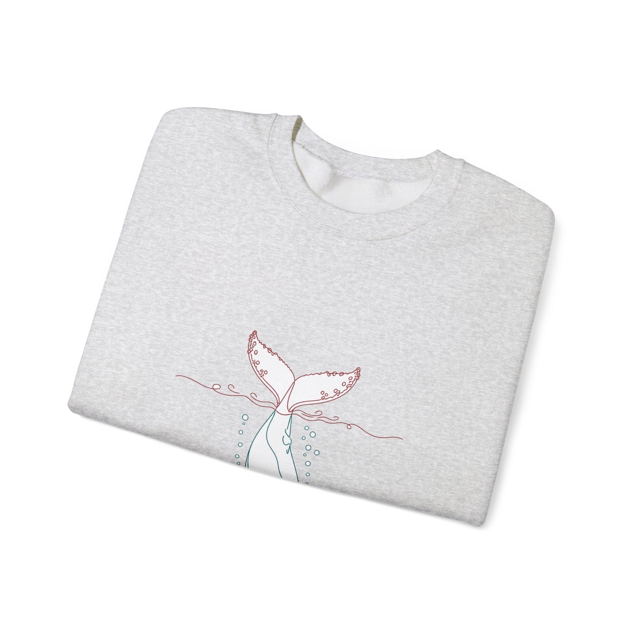 Matching Couple Sweatshirt - Eagle & Whale Matching Couple Crewneck Sweatshirt Minimalist Art His Hers Valentine Gift - Design B
