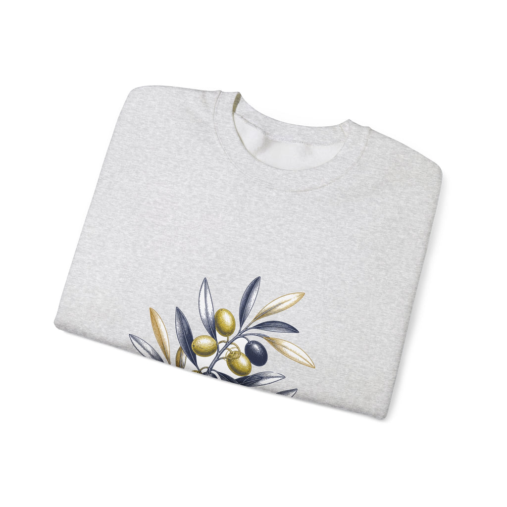 Matching Couple Sweatshirt - Olive Branch & Fig Matching Couple Crewneck Sweatshirt Hand-Drawn Art His Hers Best Friend Gift - Design A